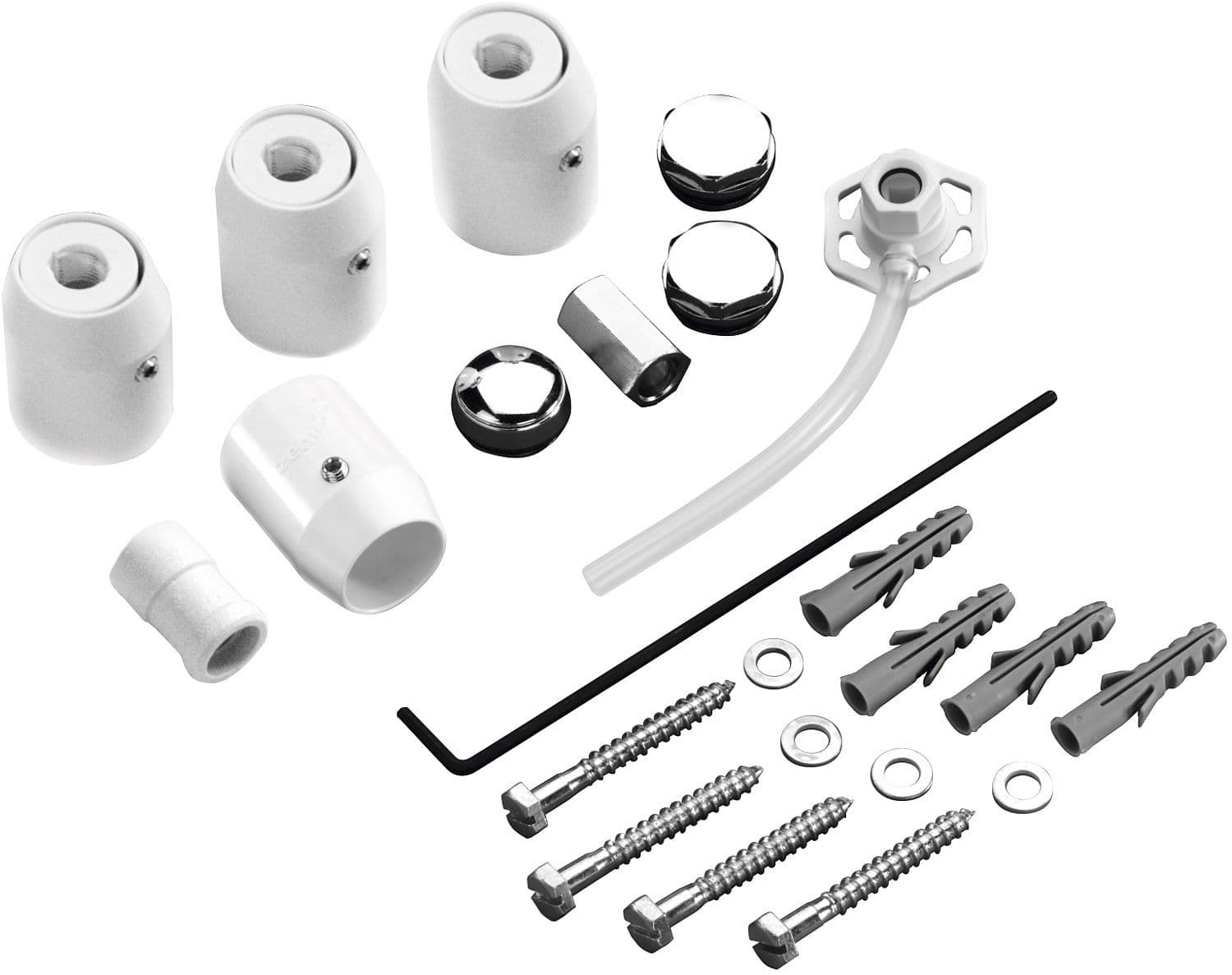 BEVESTIGINGSSET VOOR D-RADIATOR TIMES ELECTRISCH QUARTZ WIT vue 1