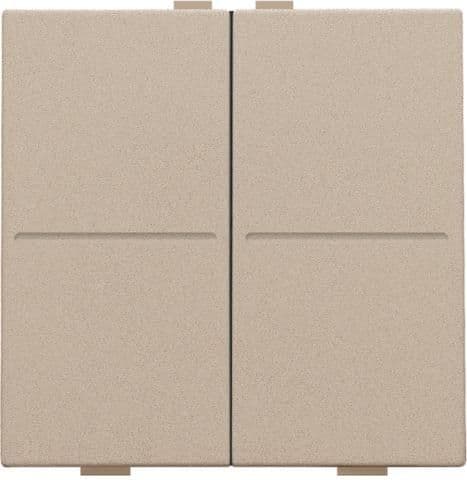 Touche double pour interrupteur sans fil ou bouton - poussoir à 4 boutons de commande Champagne vue 1