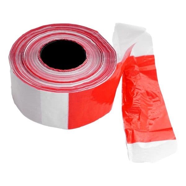 Ruban de balisage eco 80 x 500mm Rouge / Blanc vue 1