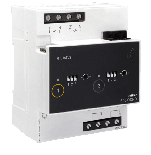 Module de variation universel 2 x 400 W pour Niko Home Control vue 1