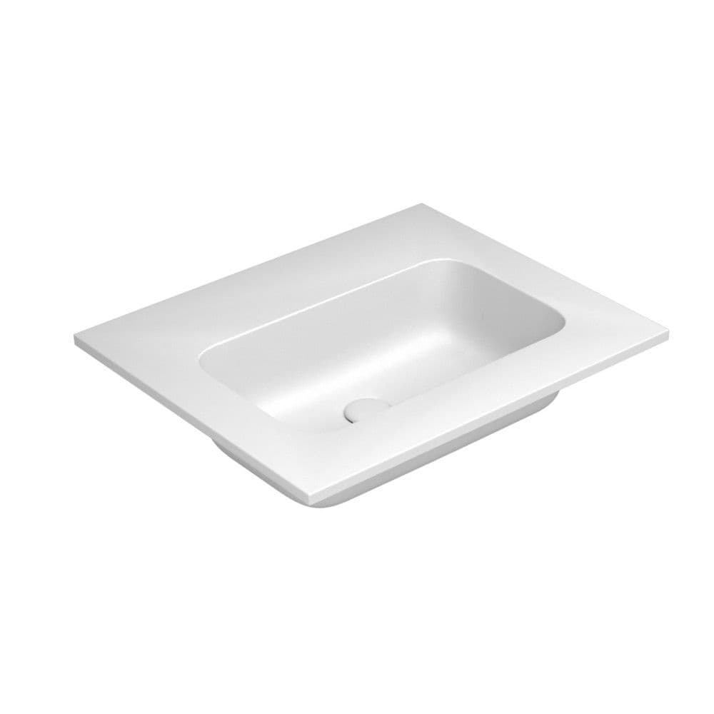 Van Marcke by Falper Fin tablette avec 1lavabo L605xW505xH143mm blanc mat vue 1