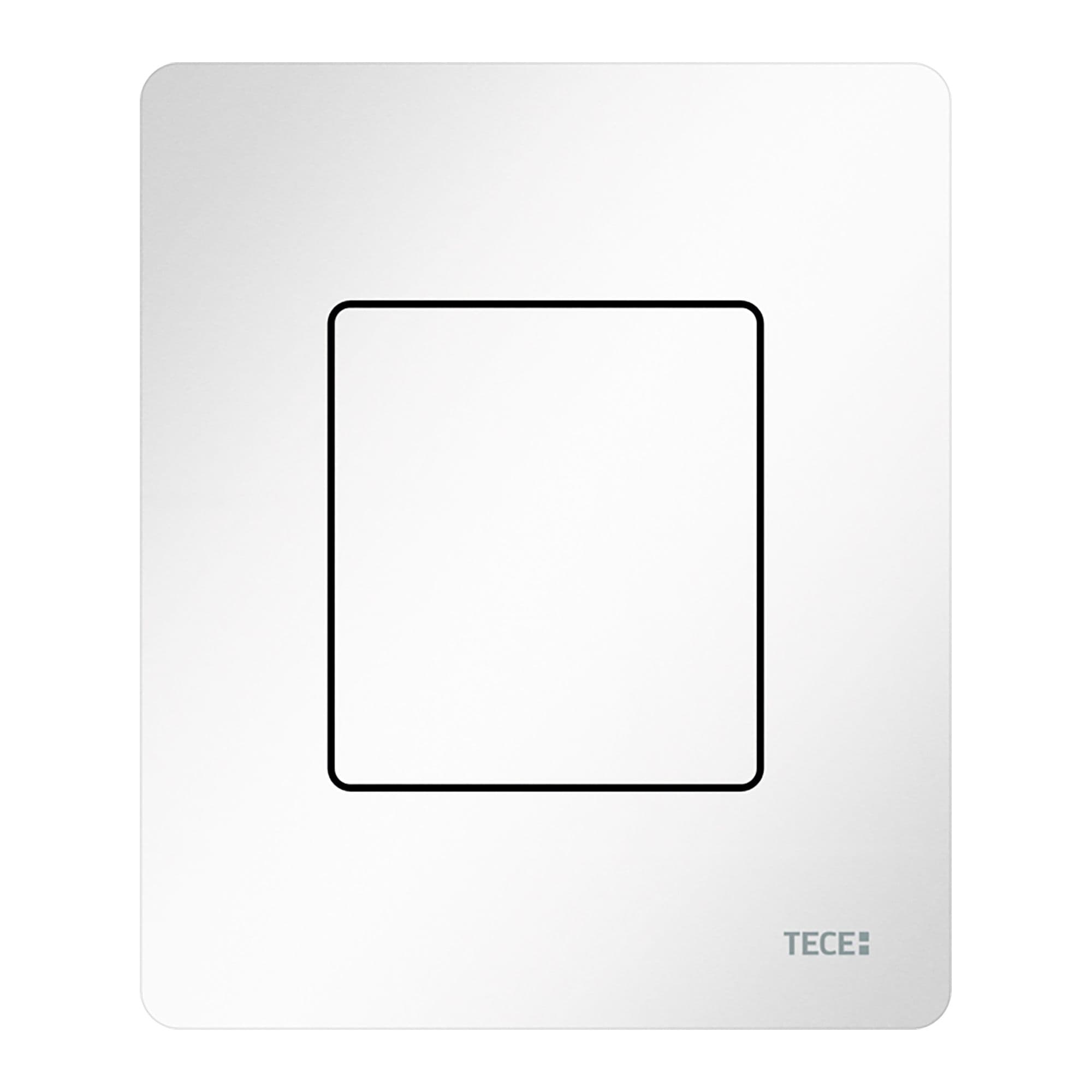 TECESOLID - PLAQUE DE DÉCLENCHEMENT URINOIR - CARTOUCHE INCLUSE - INOX - BLANC BRILLANT vue 1