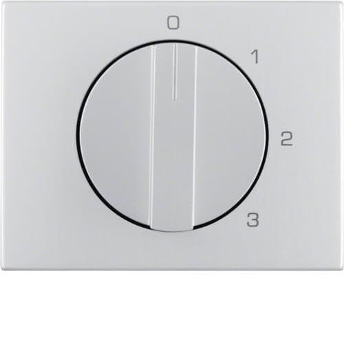 Enjoliveur avec bouton rotatif pour interrupteur 3 paliers avec position 0 K.5 Alu vue 1