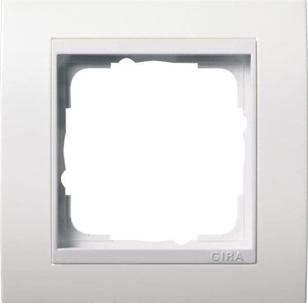 Cadres de finition Gira Event Blanc satiné avec cadre intermédiaire Blanc brillant Blanc vue 1