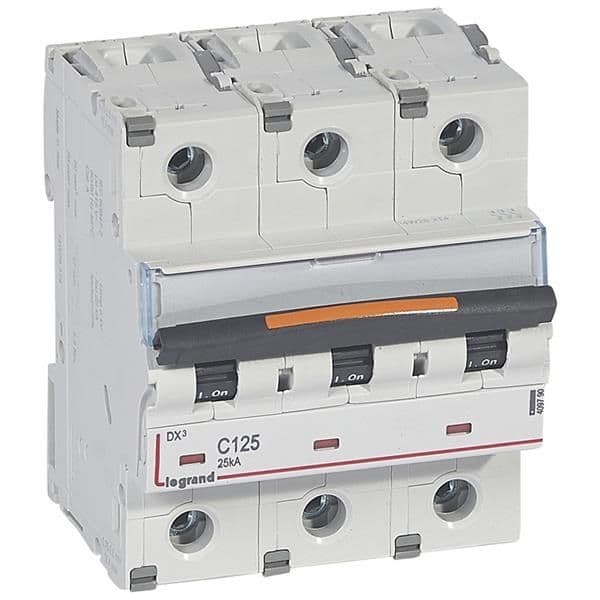 Disjoncteur DX³ 3 pôles courbe C 125A 400V - 25kA - 4,5 modules vue 1