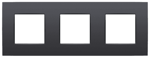 Plaque de recouvrement triple, entraxe de 71 mm, couleur Niko Intense anthracite coated vue 1