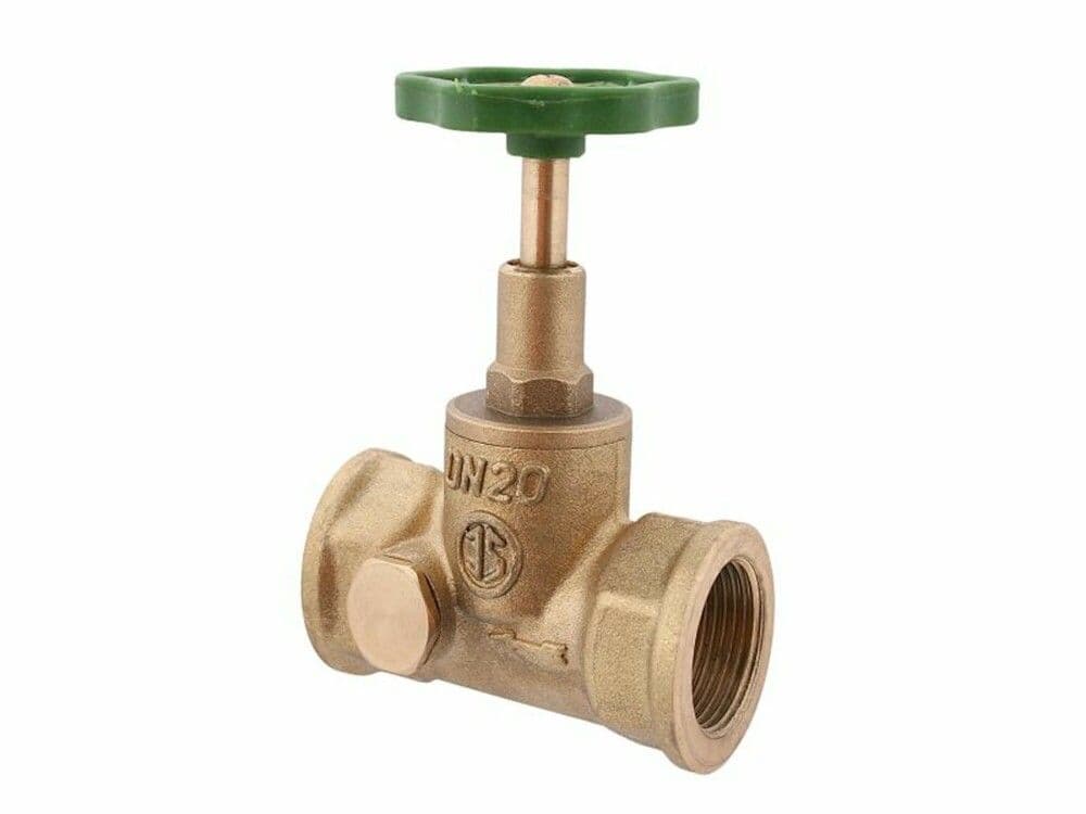 robinet d'arrêt droit FF laiton avec trou de purge 3/4" vue 1