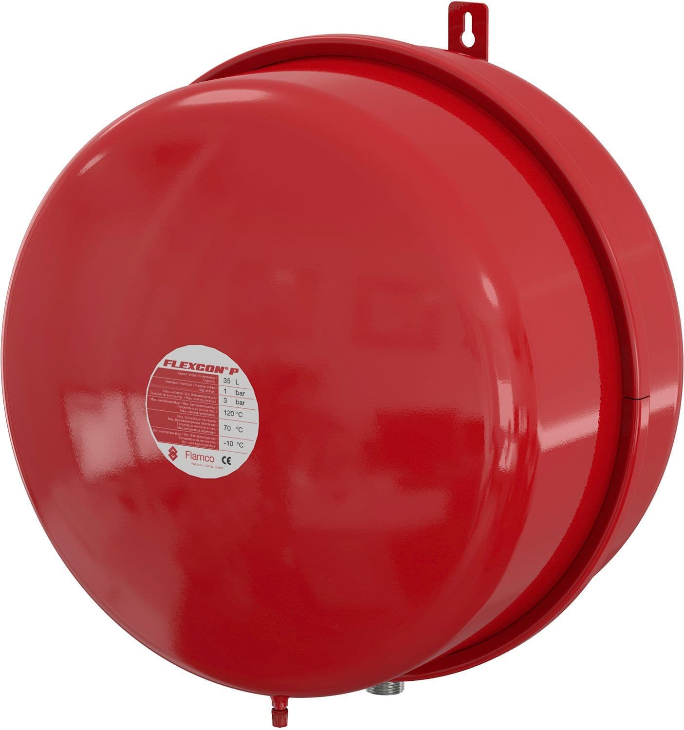 VASE D'EXPANSION CHAUFFAGE CENTRAL FLEXCON PLAT 35 1KG vue 1