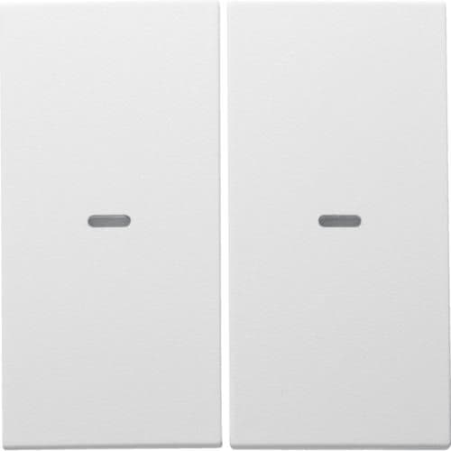 Touche double Berker monobloc S.1 / B.3 / B.7 Blanc polaire mat vue 1