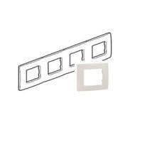 Niloé plaque quadruple Crème entraxe 71mm vertical / horizontal vue 1