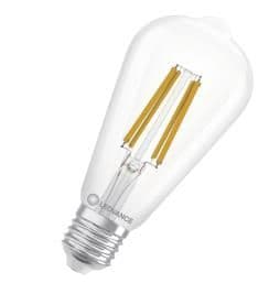 Lampe Led ison60 forme edison classique classe d'efficaité énergétique A 3.8W 830 filament claire E2 vue 1