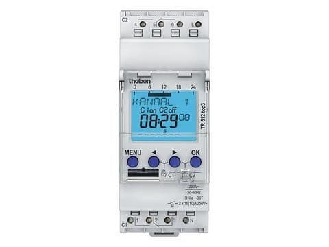 Horloge digitale 24h / 7 jours 230V 45 - 60Hz 2CO 16A vue 1