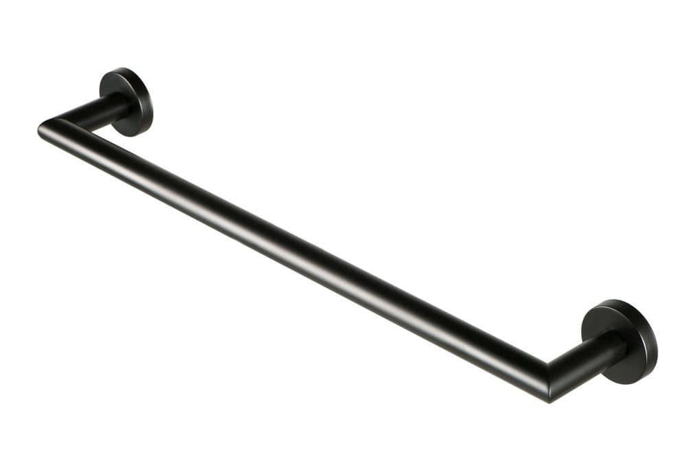 Geesa Nemox Black porte-serviettes simple 450mm noir peinture en bombe vue 1