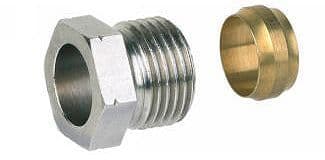 RACCORD A COMPRESSION HONEYWELL TUBE CUIVRE ROUGE 1/2"-15MM vue 1