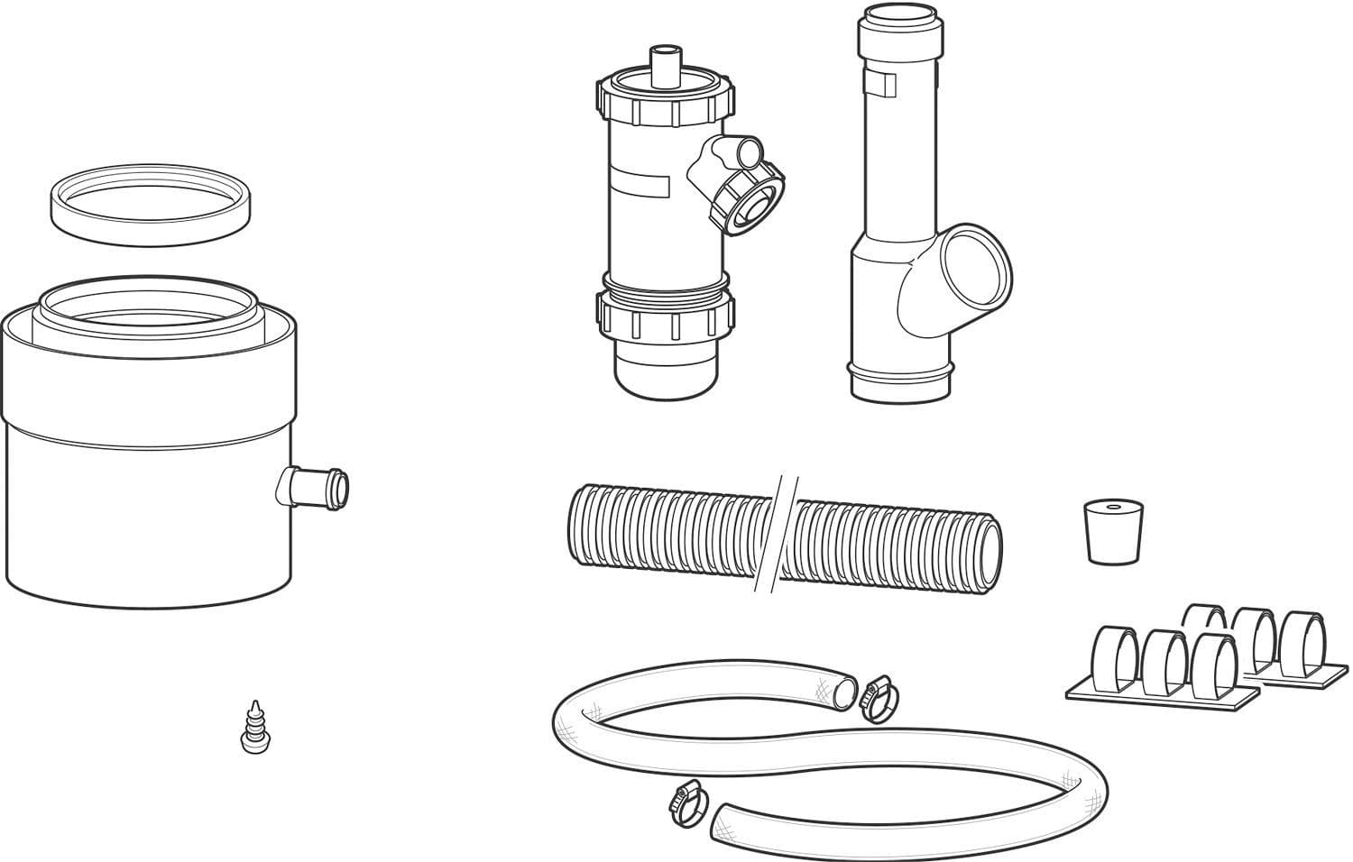 COLLECTEUR DE CONDENSATION ET SIPHON POUR CHAUFFE BAIN 80/110MM BOSCH vue 1