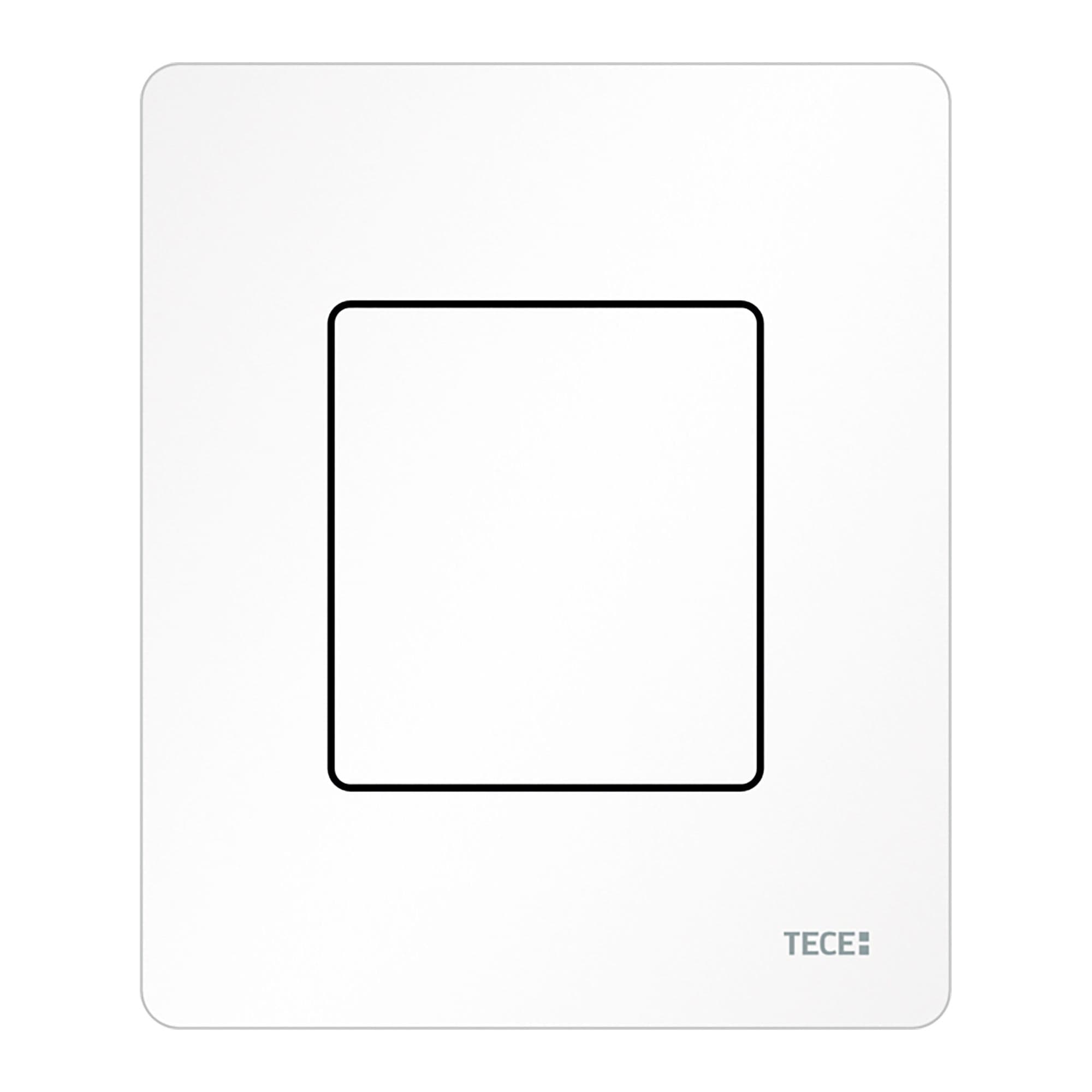 TECESOLID - PLAQUE DE DÉCLENCHEMENT URINOIR - CARTOUCHE INCLUSE - INOX - BLANC MAT vue 1