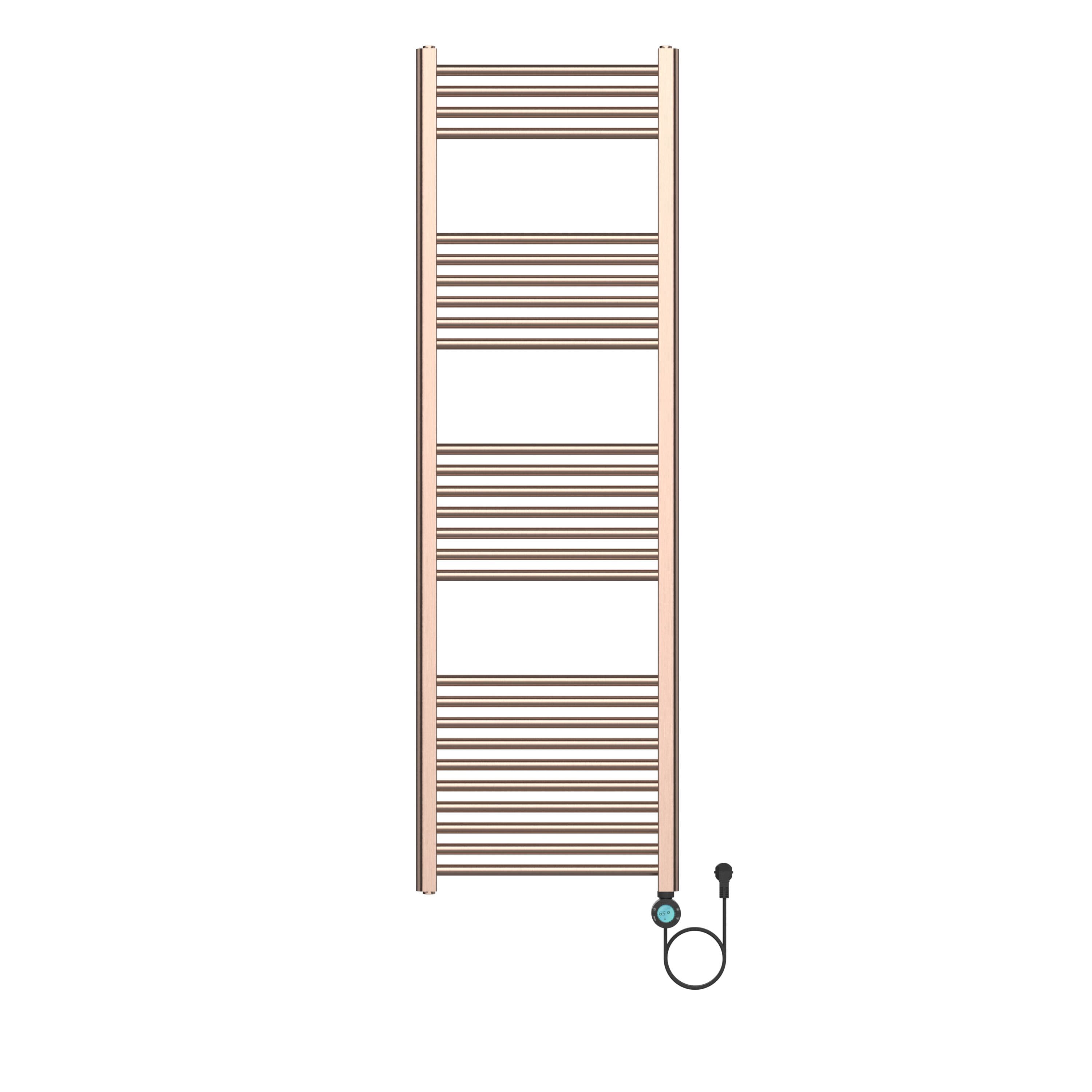 BELRAD SÈCHE-SERVIETTES ÉLECTRIQUE – AVEC THERMOSTAT NUMÉRIQUE PROGRAMMABLE – SMART WIFI - RACCORD À DROITE – 900W – 1600X500 MM – CUIVRE BROSSÉ vue 1