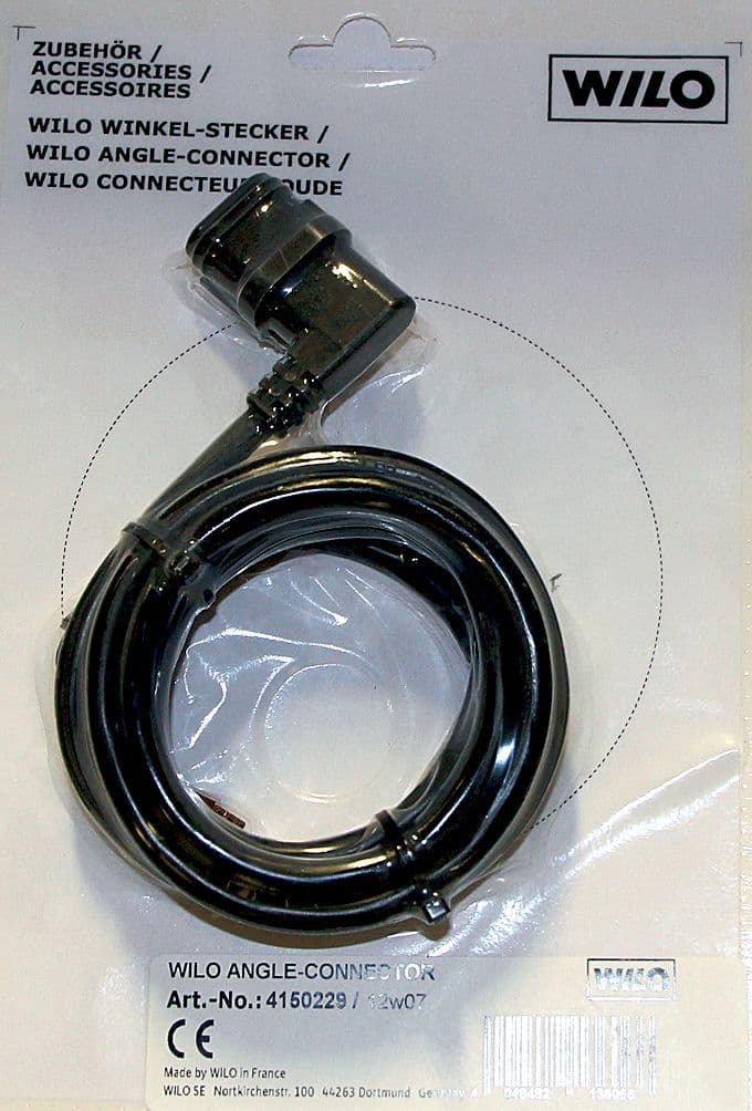 FICHE COUDEE+CABLE 2M POUR CIRCULATEUR WILO vue 1