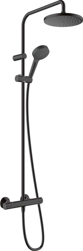 Hansgrohe Vernis Blend Showerpipe 200 1 jet EcoSmart avec thermostat noir mat vue 1