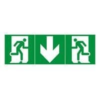 Pictogramme adhésif homme + flèche - gauche - droite vue 1