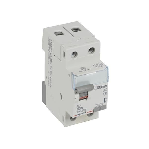 Interrupteur différentiel TX³ 2 pôles 300mA 63A type A - 2 modules vue 1