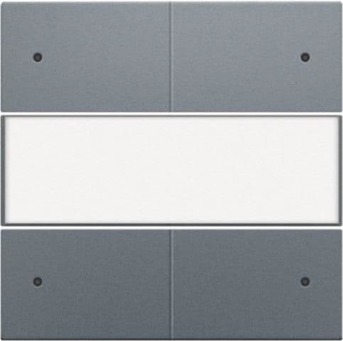 Set de finition avec porte-étiquette et Led pour bouton-poussoir quadruple, libre de potentiel Alu S vue 1