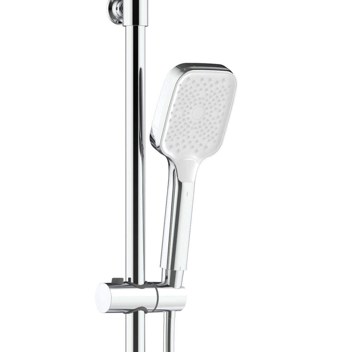 ALONI ROBINET DE DOUCHE THERMOSTATIQUE AVEC TABLETTE CHROME BLANC vue 1