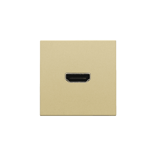 Set de finition avec prise HDMI/HDMI, couleur gold coated vue 1