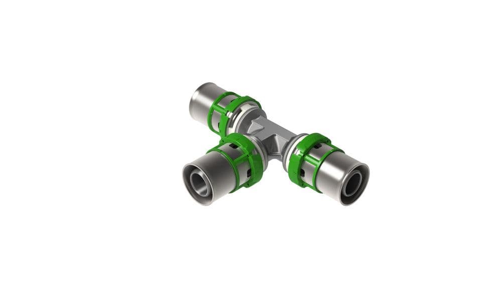 Comap Skinpress Té tube multicouche Multiskin raccord 3 x 32-32-32 vue 1