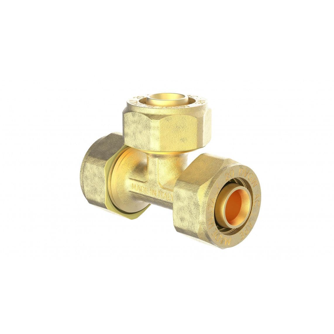 988911155 LT pièce en T, vierge, 16 mm, raccord à serrer pour tube multicouche vue 1