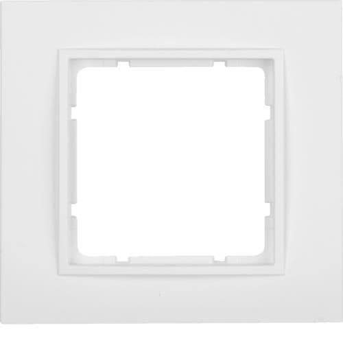 Plaque de recouvrement 1 poste Berker B.7 Blanc polaire, mat vue 1