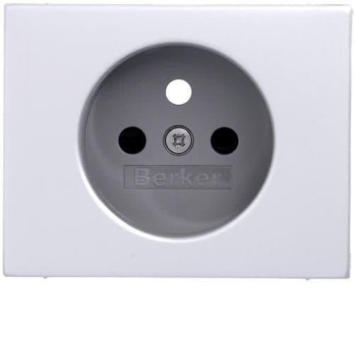 Sets de finition pour prise de courant avec terre Berker K.5 Alu vue 1
