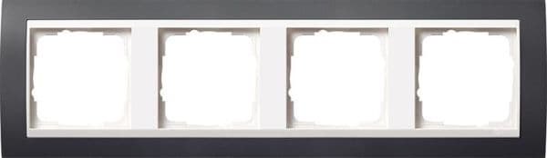 Cadres de finition Gira Event Anthracite avec cadre intermédiaire Blanc brillant Anthracite avec vue 1