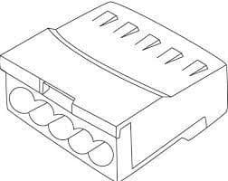Raccord sans vis, 5 x 1 - 2,5mm² - transparent vue 1
