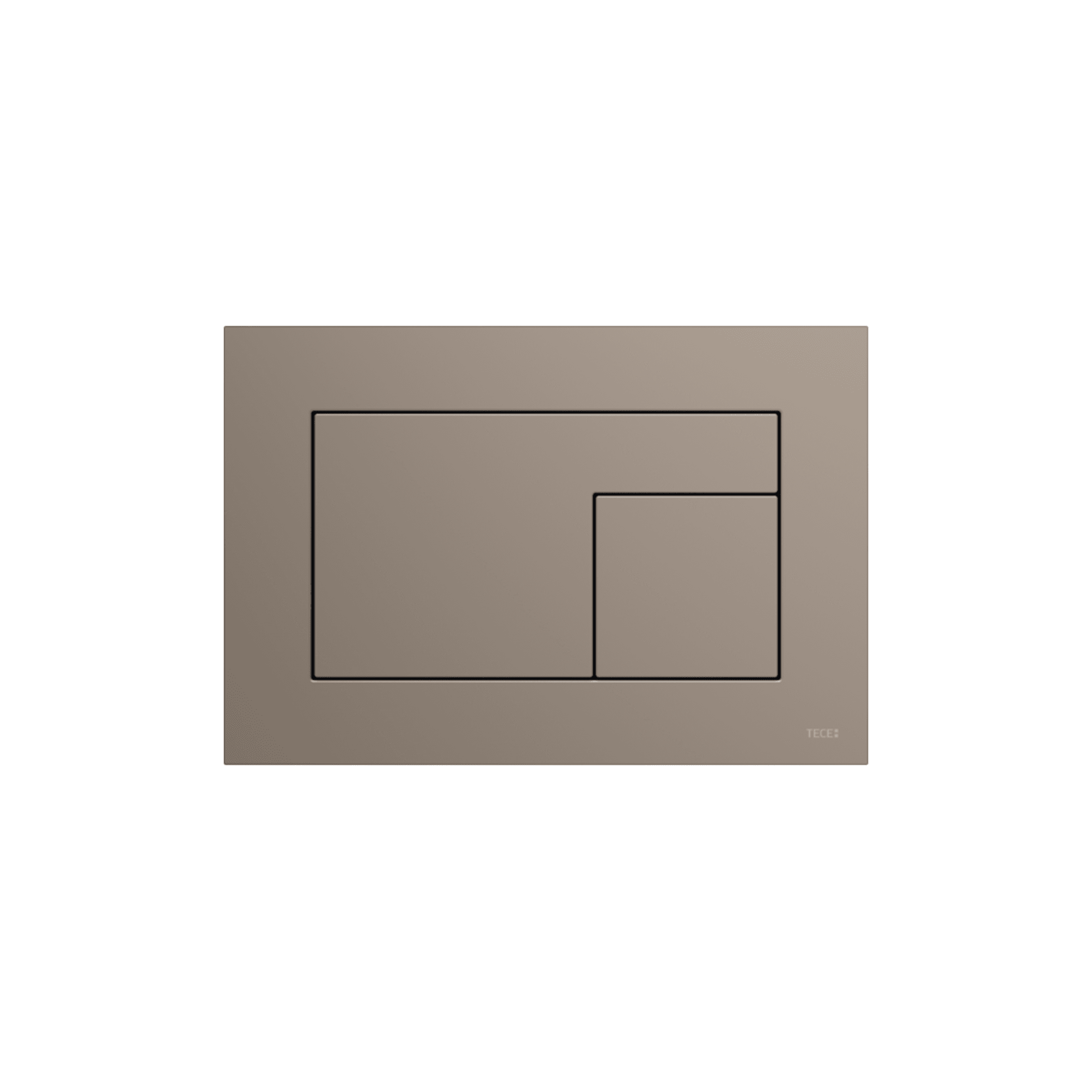 PLAQUE DE DÉCLENCHEMENT WC TECEVELVET, DOUBLE TOUCHES, BEIGE-MARRON vue 1