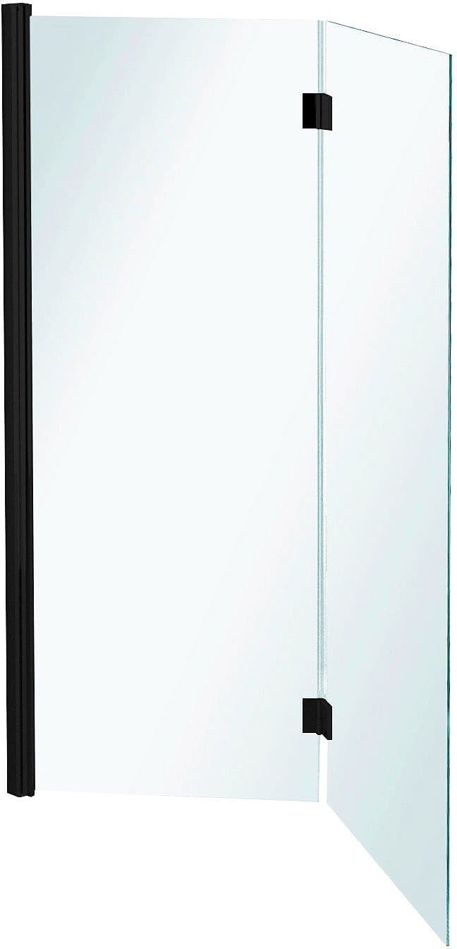 PARE-BAIN EN 2 PIECES SWING 120-150 GAUCHE NOIR MAT-CLAIR vue 1
