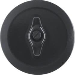 Enjoliveur et manette pour interrupteurs / poussoirs rotatifs Berker serie 1930 / Glas Noir brillant vue 1