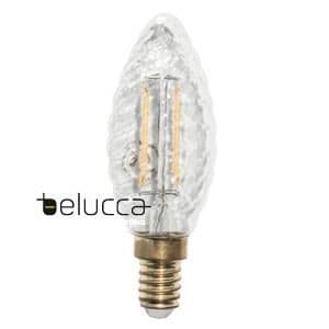 Filament Led candle twist 4W E14 470lm 2700K 15000h dim Cri > 80 vue 1