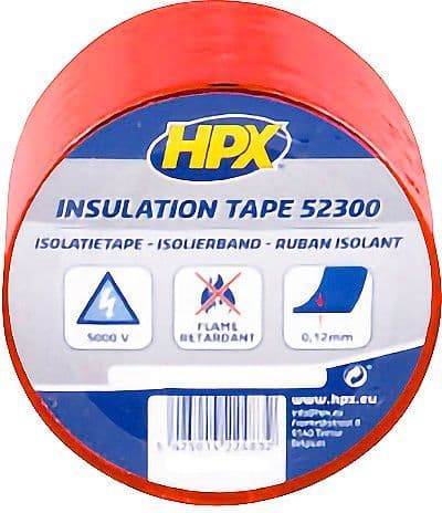 RUBAN D'ISOLATION PVC 5CM 20M ROUGE vue 1