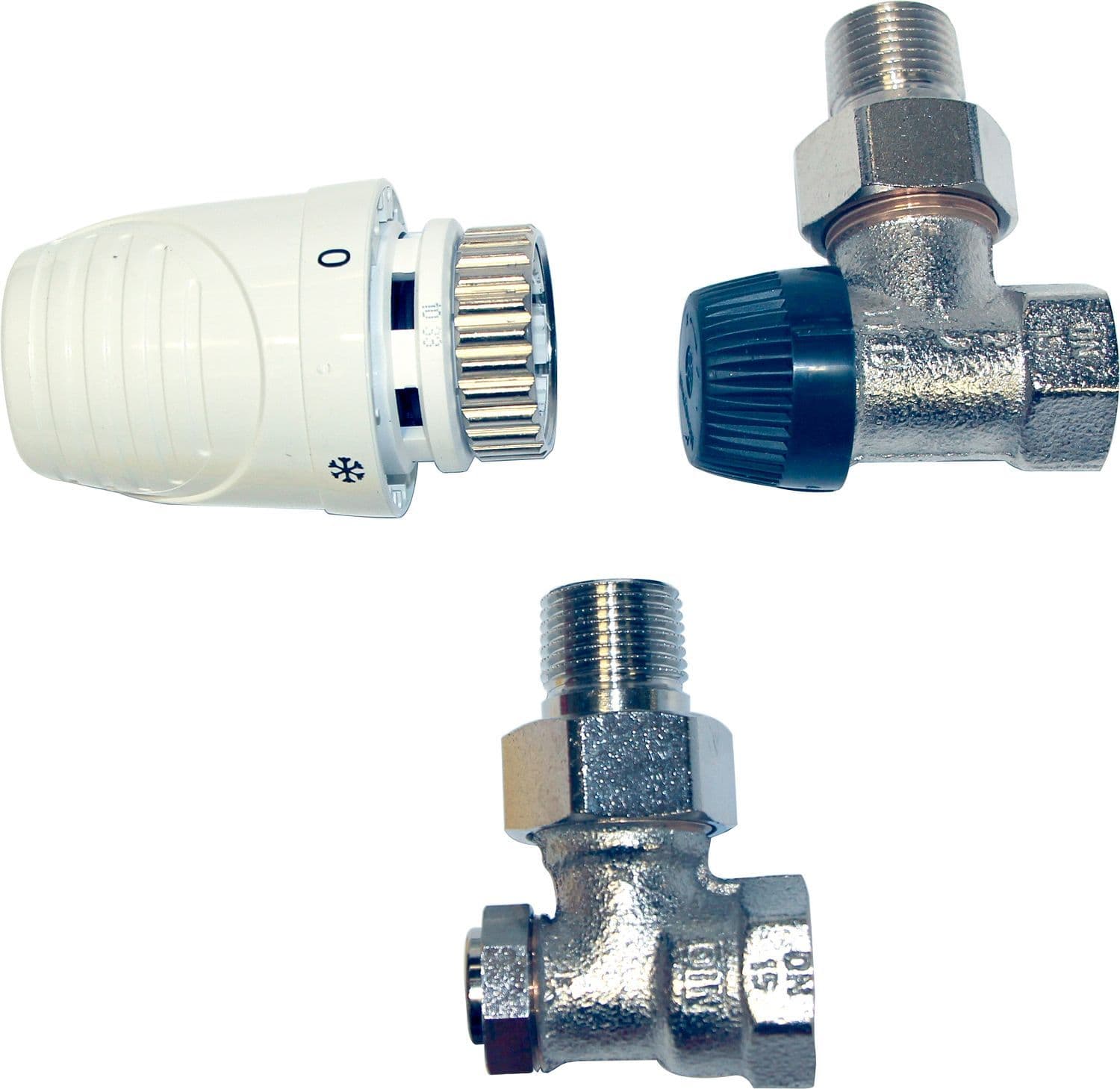 SET VANNE RADIATEUR THERMOSTATIQUE HONEYWELL EQUERRE 1/2" vue 1
