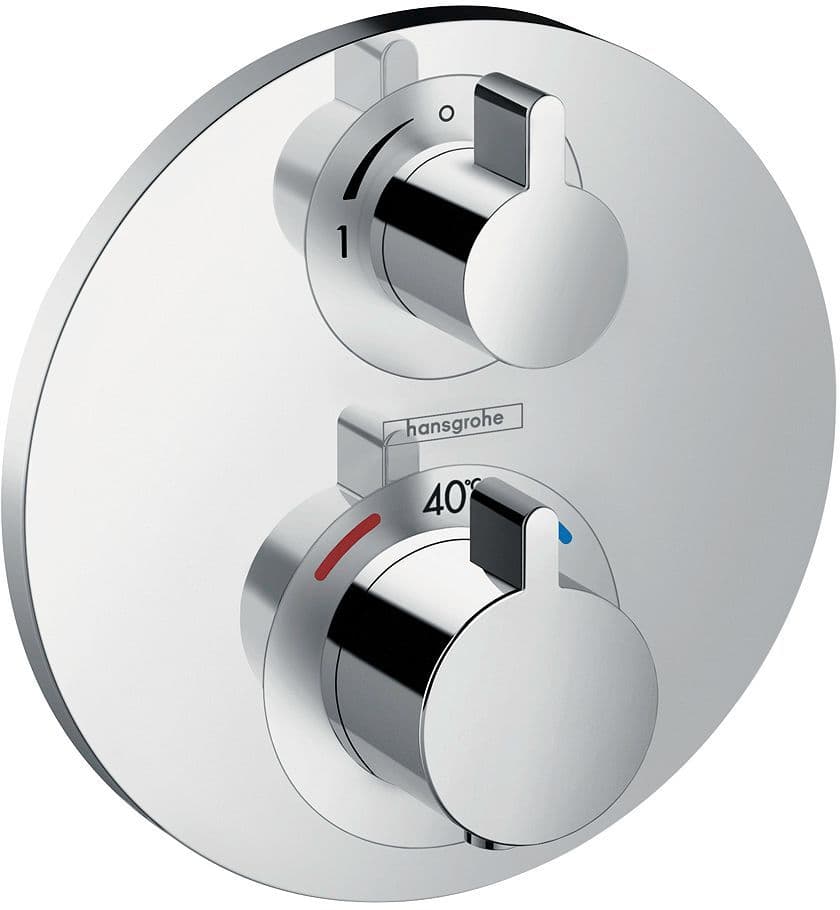 SET DE FINITION+ ROBINET D'ARRET ECOSTAT S HANSGROHE CHROME vue 1