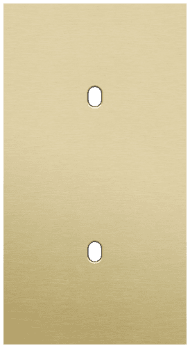 Plaque de recouvrement double, verticale 71 mm d'entraxe, pour deux fonctions de commutation simple, Niko Toggle alu gold brushed vue 1