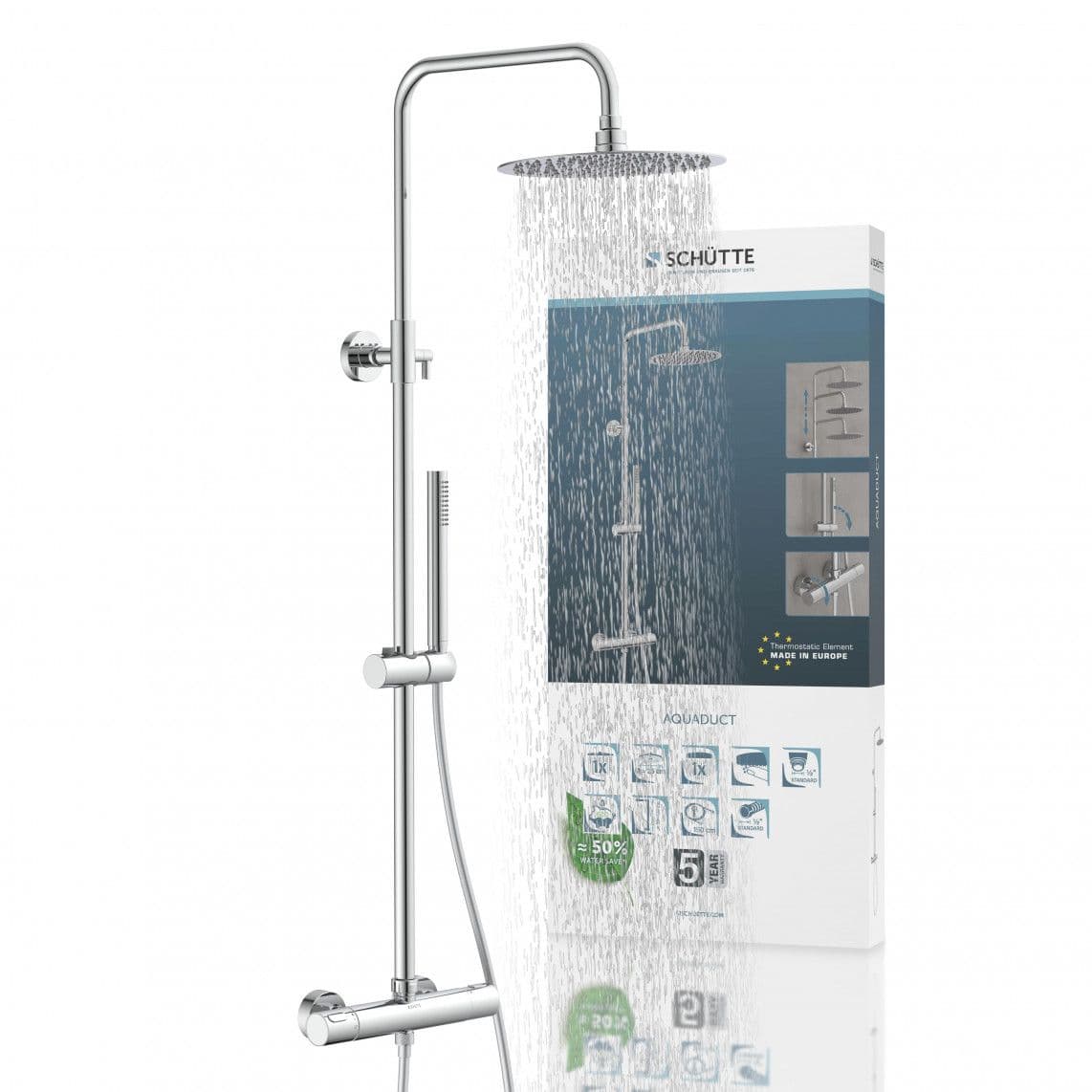 60044 AQUADUCT Set douche de pluie avec Mitigeur thermostatique, chromé vue 1