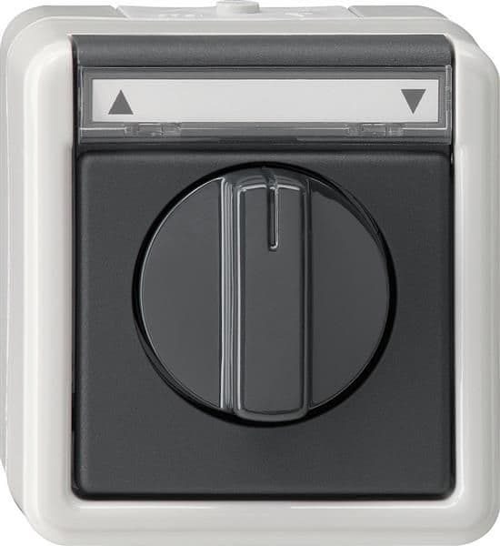 Gris bouton-poussoir ou commutateur de groupe fonction bouton-poussoir lors de la rotation du vue 1