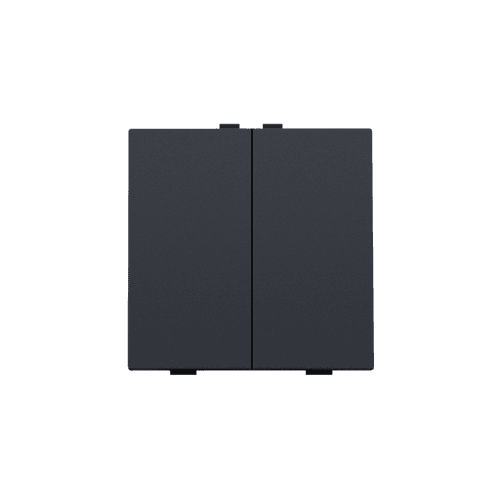 Bouton-poussoir double pour Niko Home Control, couleur anthracite coated vue 1