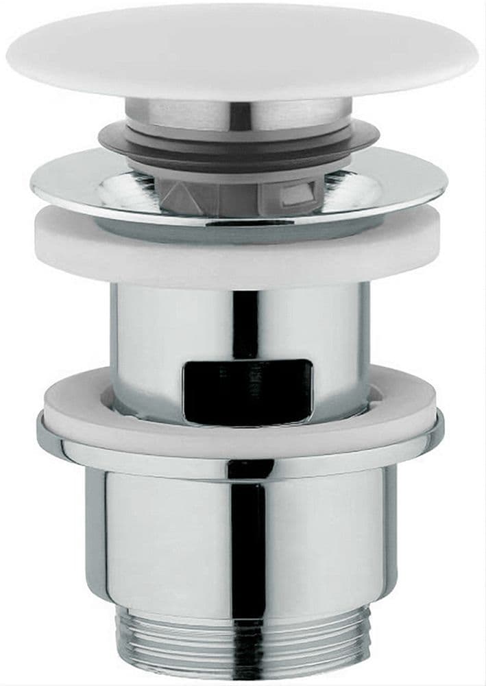 CLIC CREPINE DESIGN NOBILI 5/4" RONDE AVEC TROP-PLEIN PORCELAINE vue 1