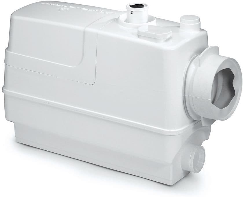 BROYEUR SOLOLIFT2 CWC3 GRUND.RACC.LATERAL P.WC SUSPENDU+3 RACC.(URINOIR/LAVABO/BIDET/DOUCHE)LATERAUX vue 1