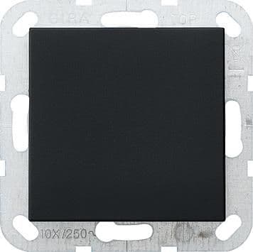 Cache borgne avec anneau de support Noir mat (laqué) uniquement pour fixation par vis. vue 1