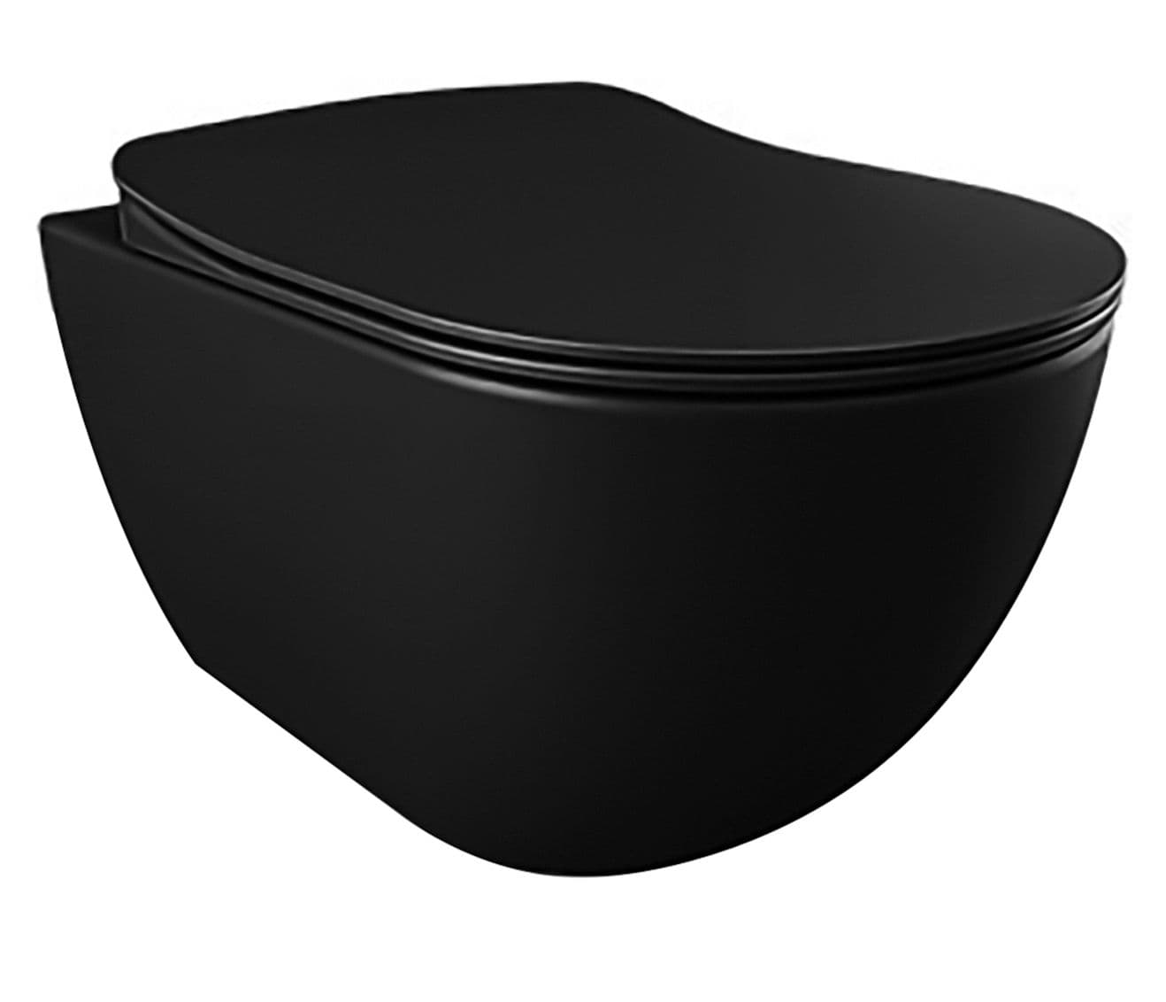WC SUSPENDU DESIGN - NOIR MAT vue 1