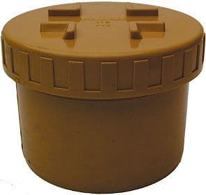 BOUCHON A VISSER PVC EGOUT 110MM ROUGE/BRUN vue 1